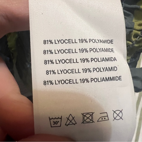 Rita Row Smocked Green and Gray Striped Blouse S NWT - Picture 7 of 10